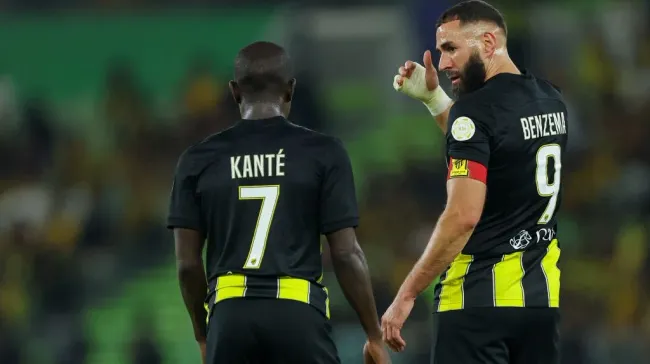 Kanté y Benzema en el fútbol saudita. (Getty)