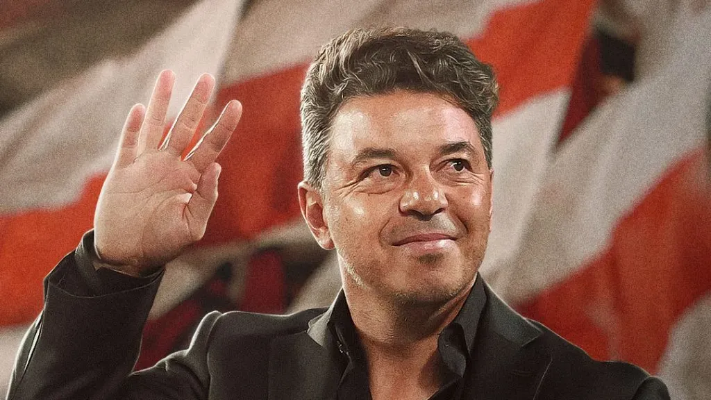 Gallardo y su despedida de River en 2022.(Foto: Prensa River).