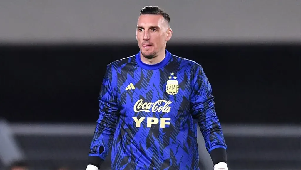 Franco Armani, único convocado a la Selección Argentina del fútbol local. (Getty)