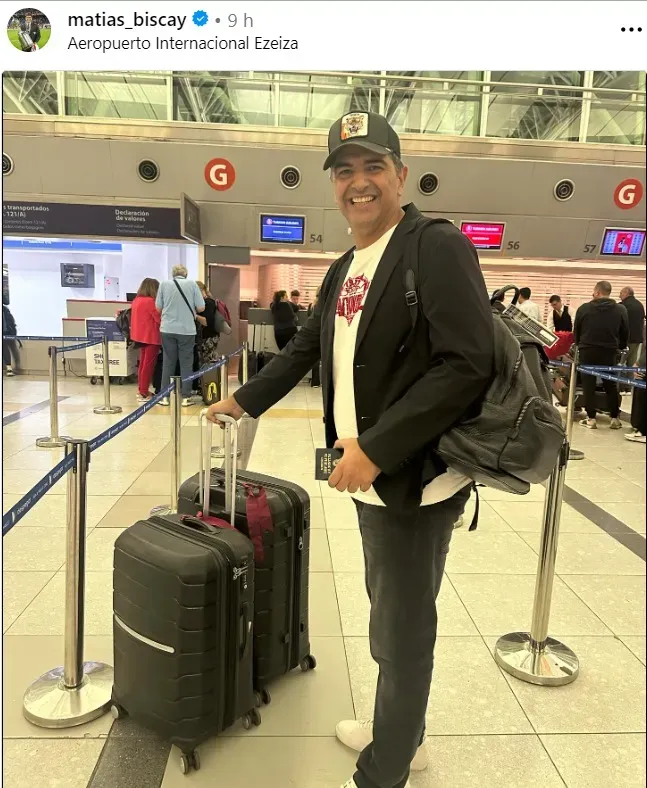 Matías Biscay rumbo a Arabia Saudita (Foto: instagram)