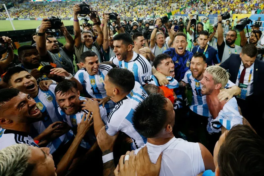 El festejo de la Selección Argentina en el Maracaná (Foto: Getty Images)