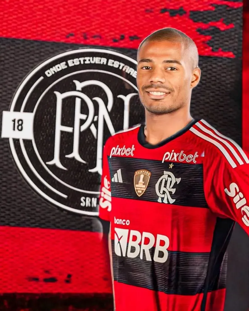 Así le quedaría la camiseta de Flamengo a De la Cruz.