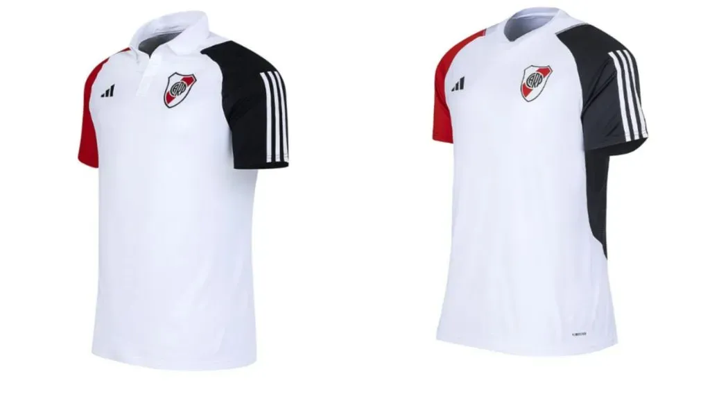 Las nuevas chombas y remeras de River. (Foto: Solo Deportes).