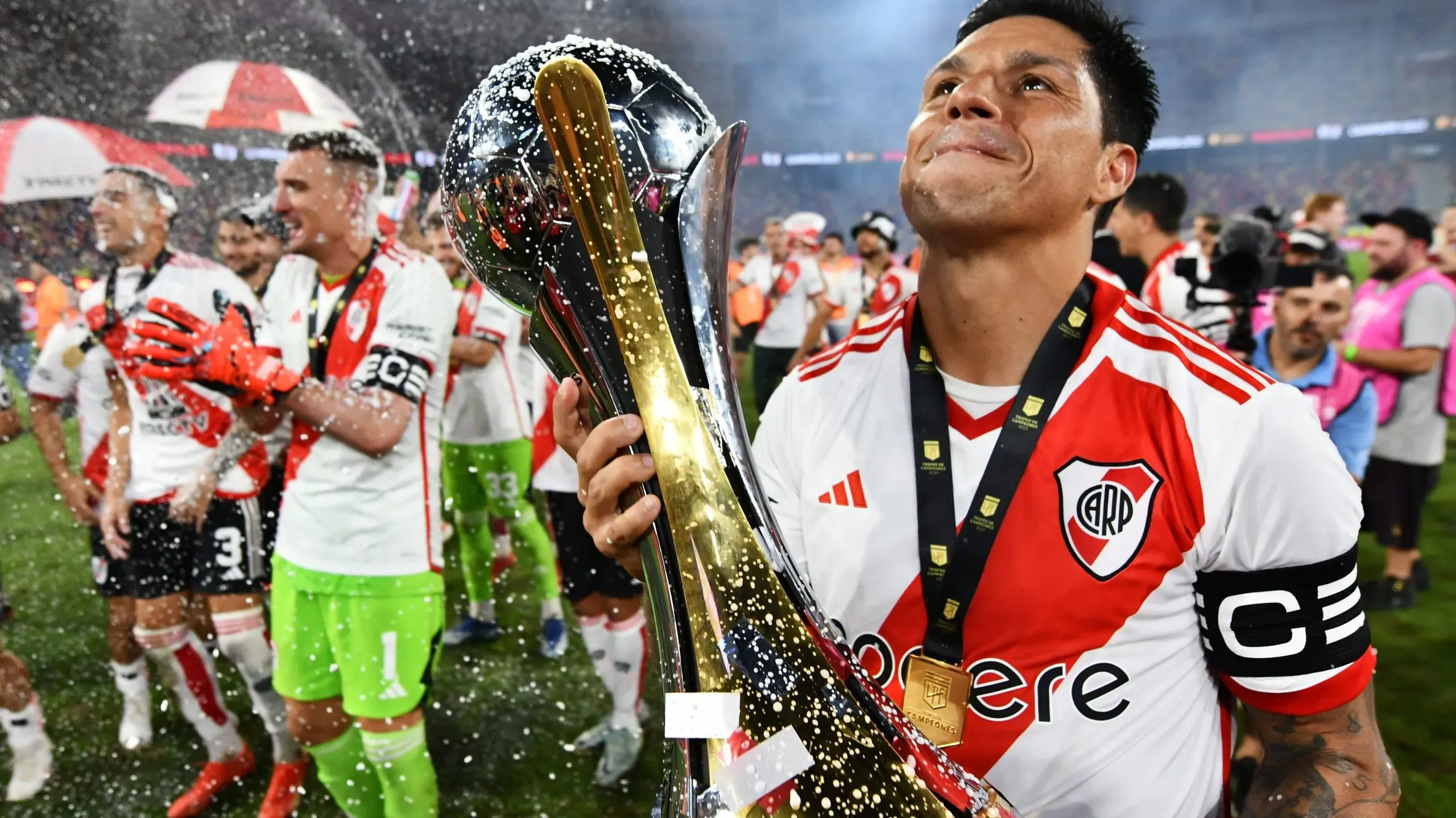 Enzo Pérez se despidió de River siendo campeón. (Getty)