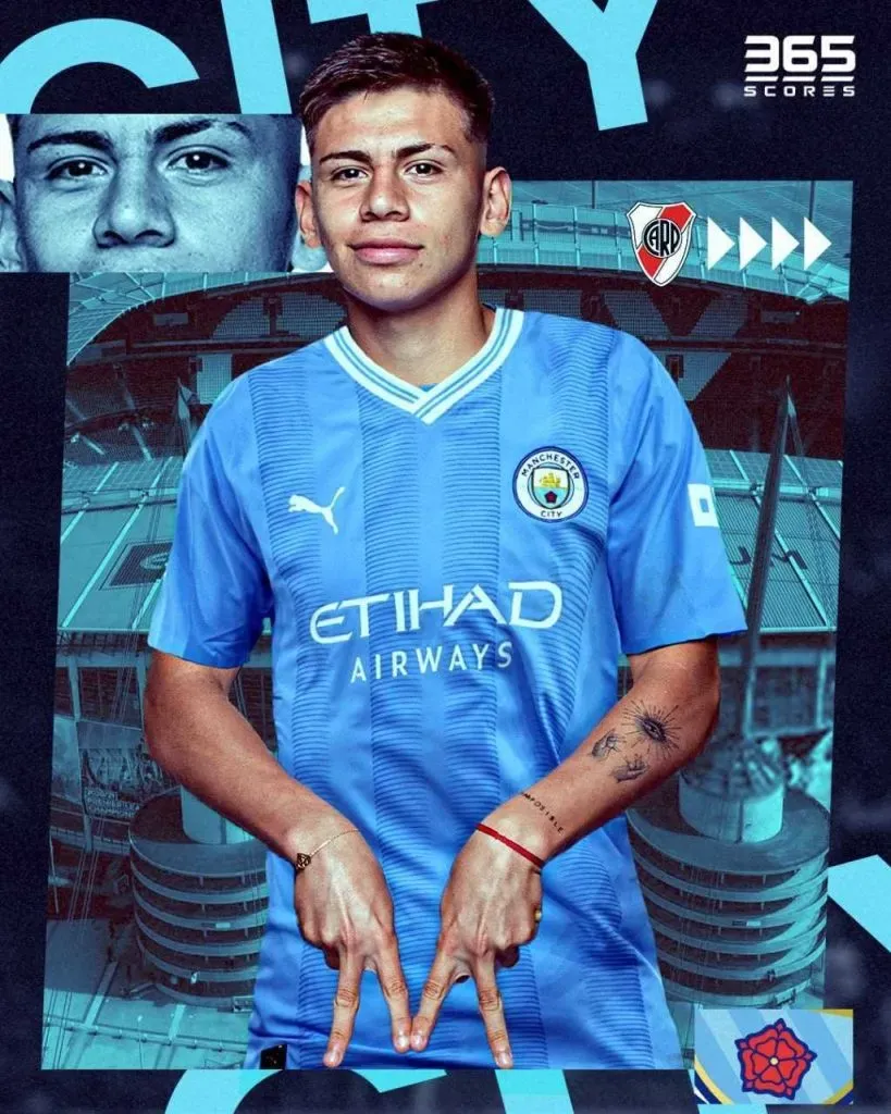 Así le quedaría la camiseta del Manchester City al Diablito. (Foto: 365 Scores).