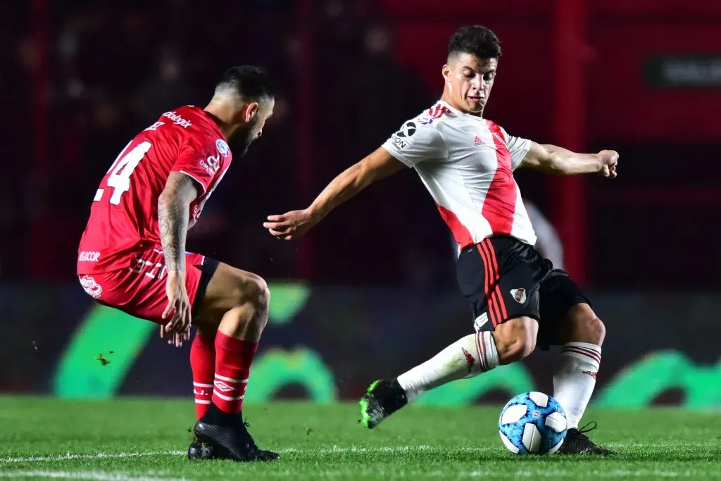 Elías López solo pudo jugar tres partidos en la Primera de River, todos en 2019: ante Argentinos, Talleres y Gimnasia (Foto: Getty).