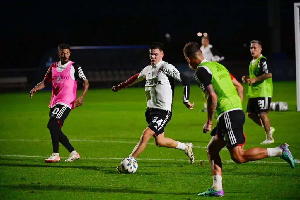 Mastantuono con el short 34. (Foto: Prensa River).