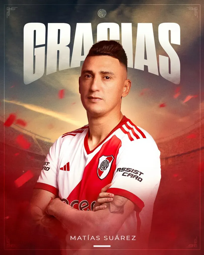 Así despidió River a Matías Suárez.