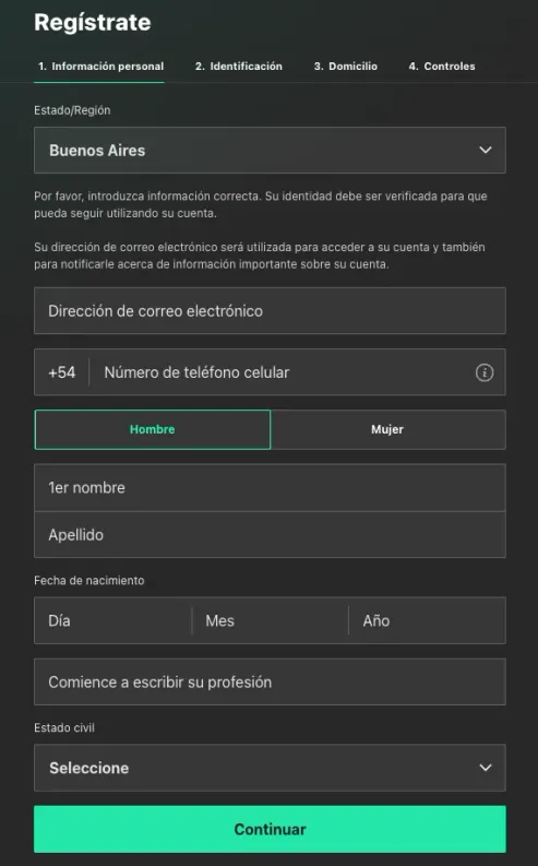 Tomado de bet365 el 6/11/2025