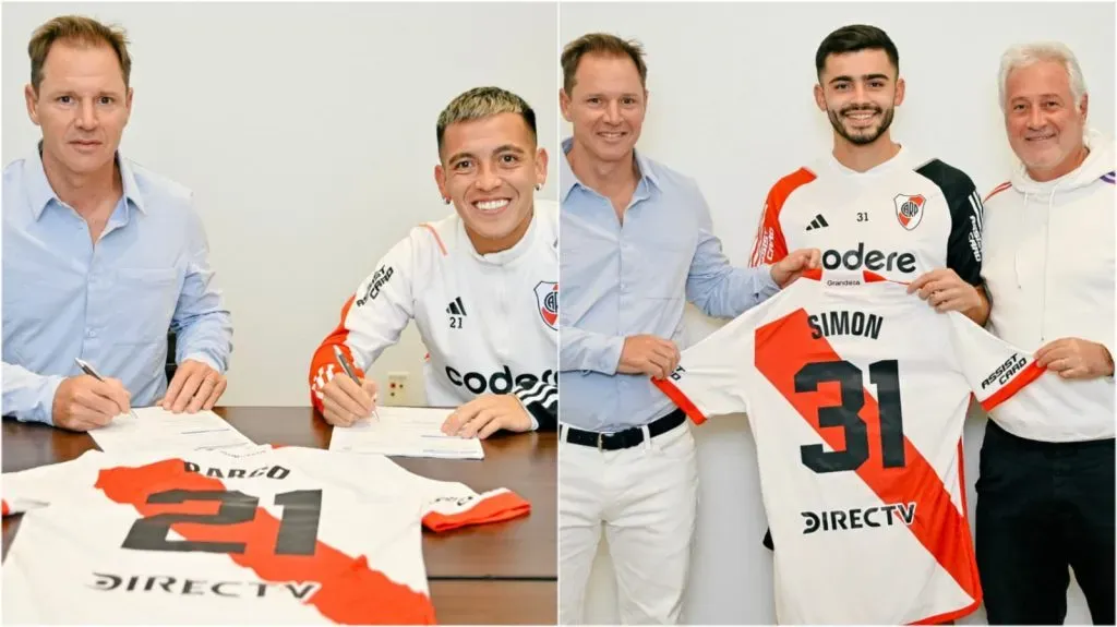 Barco y Simón renovaron contrato. (Foto: Prensa River).