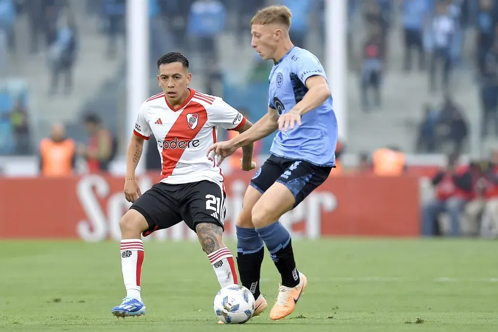 Barinaga, en acción ante River en el último partido disputado en Córdoba. (Foto: Getty).