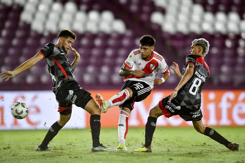 Ruberto celebró su primer gol en River. (Getty)