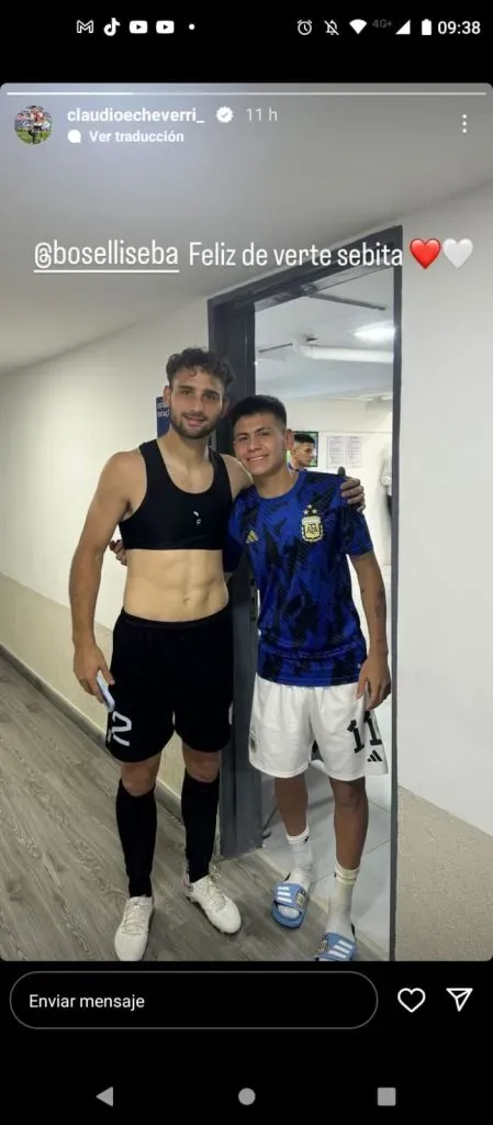 Boselli y el Diablito se cruzaron luego del partido en el Preolímpico.