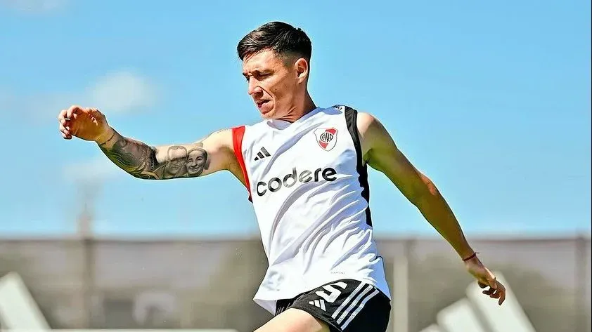 Matías Kranevitter se recupera de un desgarro y tiene para diez días más (Foto: Prensa River)
