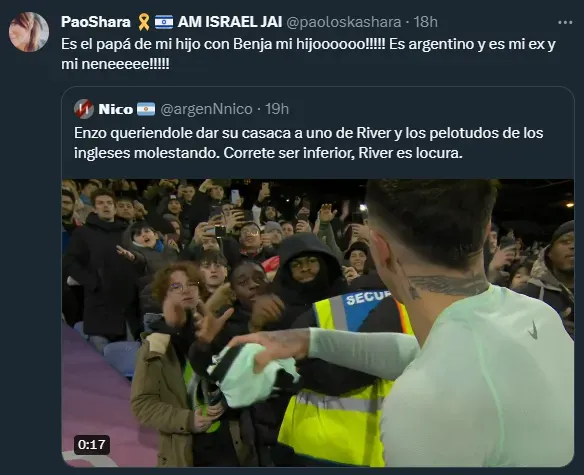 Paola, la ex pareja del protagonista, fue quien empezó a hacer viral la historia en Twitter, al reconocer a su ex marido y a su hijo en la tele.