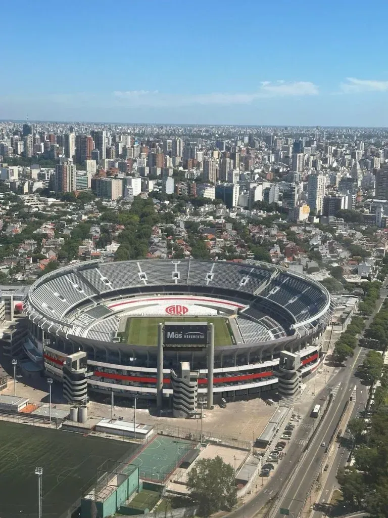 Asi será la vista aérea del Estadio Monumental, con su nueva fachada (Foto: Prensa River)