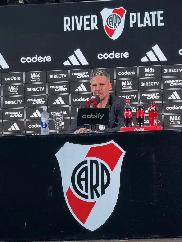 Demichelis en conferencia de prensa. (Sara Kleit)