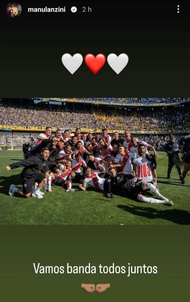 El mensaje de Lanzini.