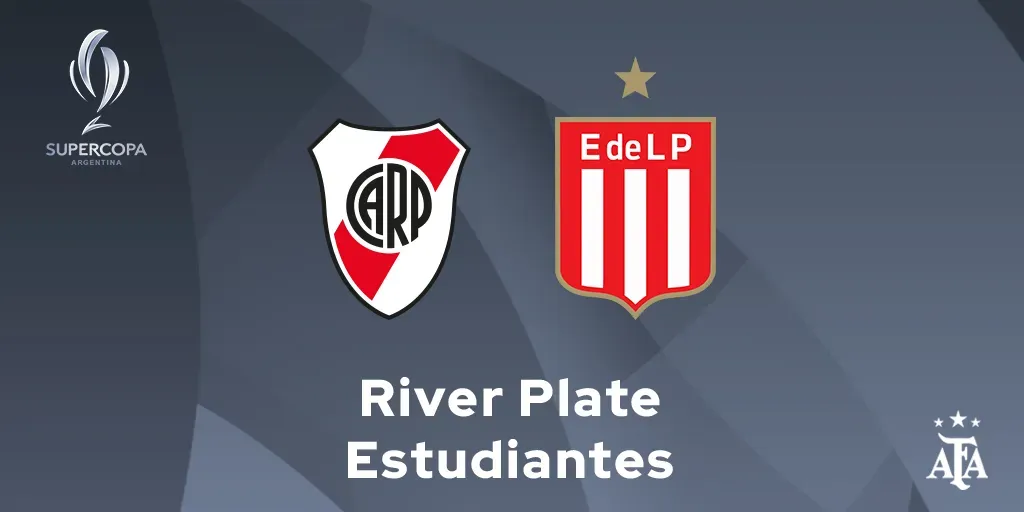 El flyer con el que la AFA confirmó el partido entre River y Estudiantes.