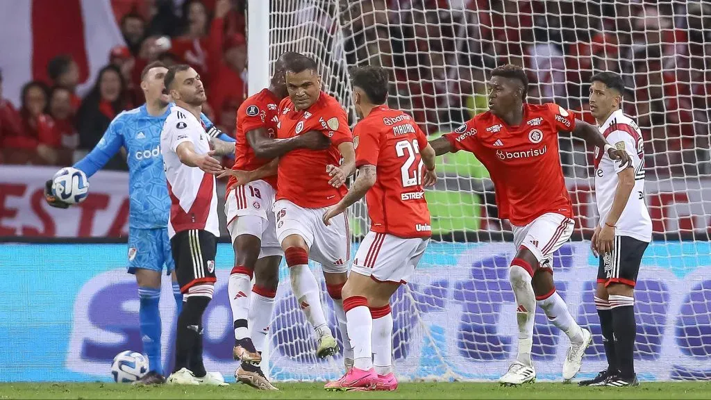 River cayó en octavos de final con Inter de Porto Alegre en 2023 con Enner Valencia en cancha. Foto: Getty.