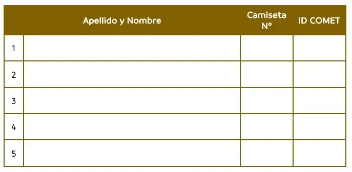 Planilla oficial para informar a Conmebol los cambios en la lista de buena fe de la Copa Libertadores 2024 de cara a los octavos de final.