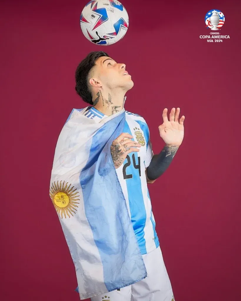 Las fotos oficiales de la Copa América, con Enzo Fernández como protagonista.