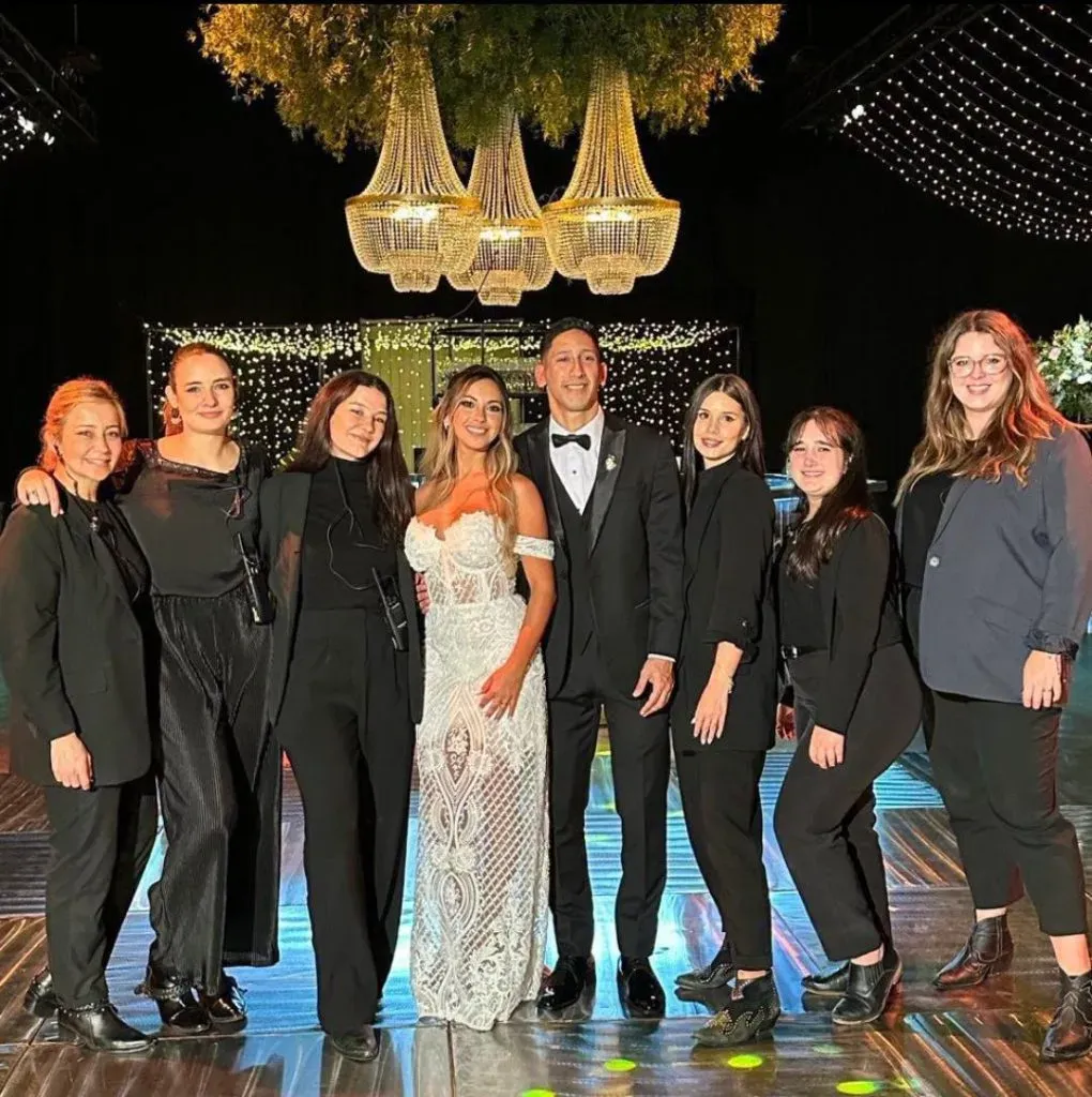 Aliendro festejó su boda junto a sus seres más cercanos.