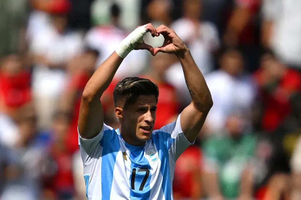 Giuliano Simeone, ex River, marcó en el estreno ante Marruecos. Foto: Getty.