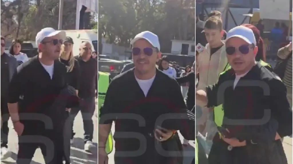 El Muñeco, presente en Mendoza para acompañar a su hijo.