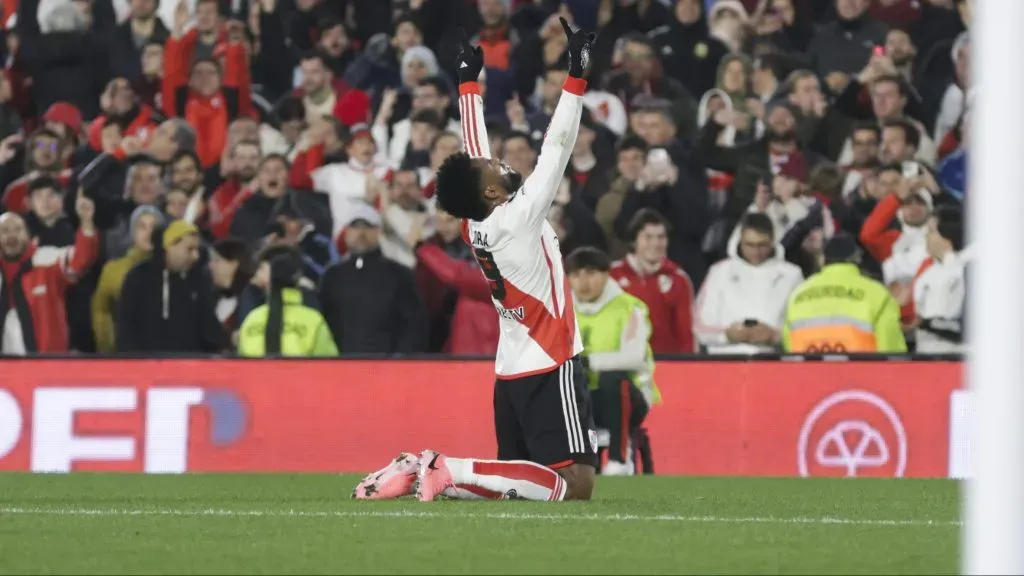 Borja puso el primero en el Monumental con el que River eliminó a Talleres. (Foto: LPM / Daiana Panza).
