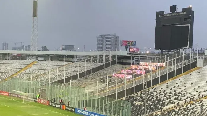 La tribuna Magallanes, donde se ubicarían los hinchas de River en caso de que haya hinchas visitantes ante Colo Colo.