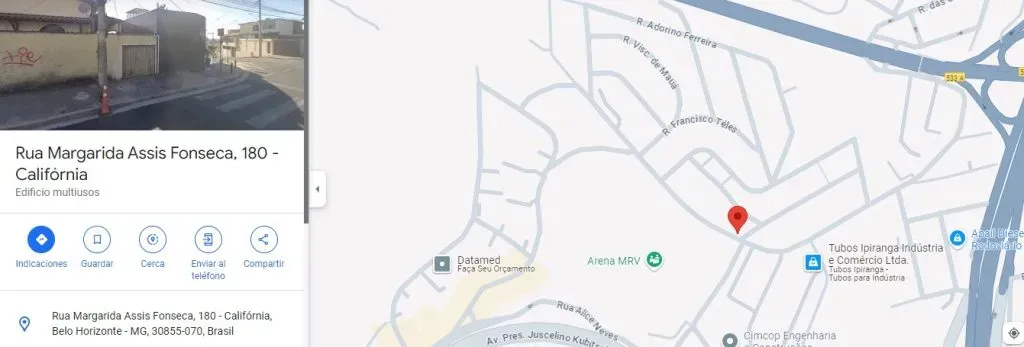 El punto de encuentro de los hinchas de River (Captura Google Maps).