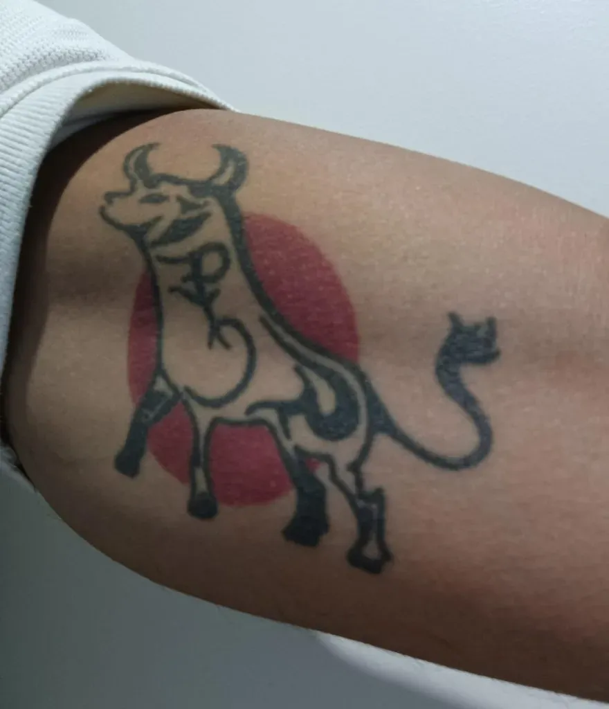 El tatuaje que tiene Olivero en uno de sus brazos.