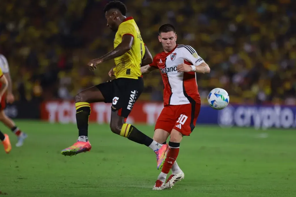 Mastantuono tuvo un partidazo en Ecuador. (Getty)