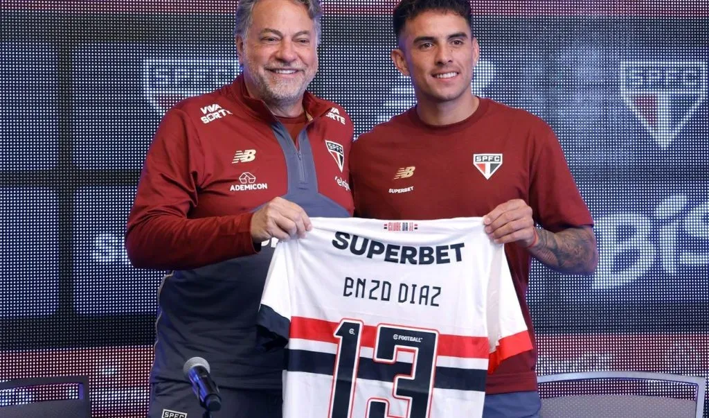 Enzo Díaz está a préstamo en San Pablo hasta fin de año. Foto: Prensa San Pablo.