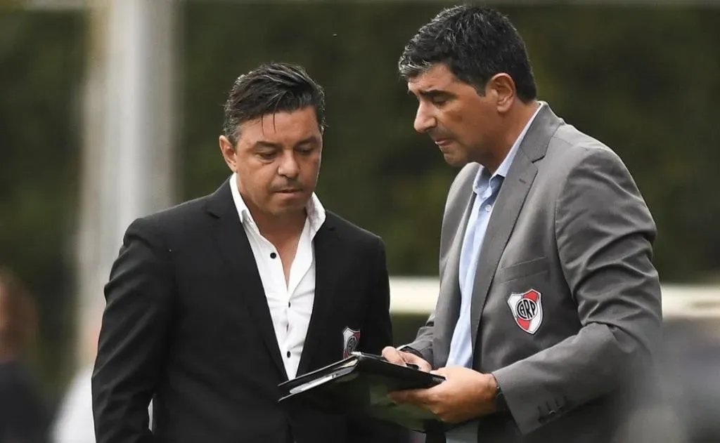 Gallardo sigue sin encontrar el mediocampo ideal de River. (Getty Images)