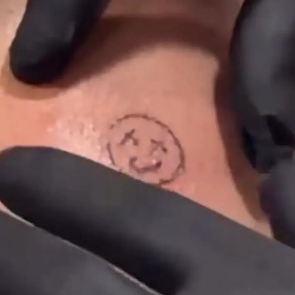 El nuevo tatuaje de Castaño, hecho por Borja.