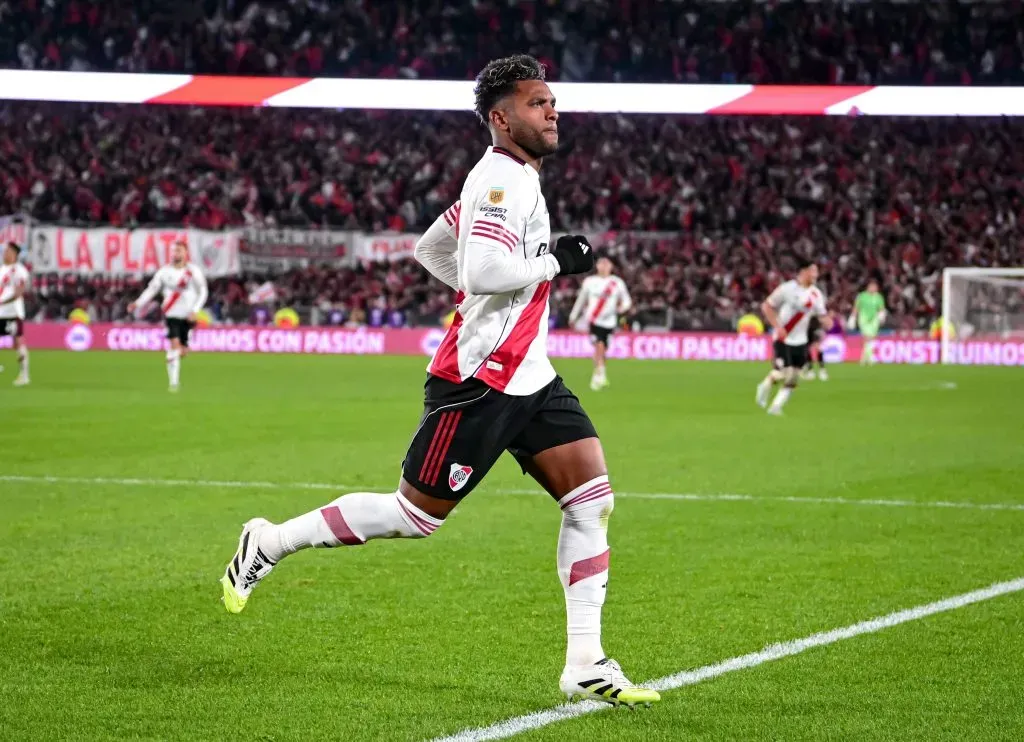 Borja disputó 156 partidos con 62 goles y 10 asistencias en River. (Getty Images)