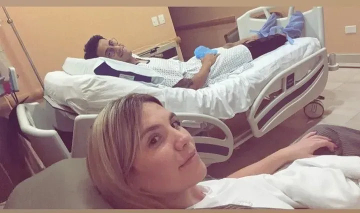 La foto que subió Mel Laspina junto al mensaje a Maxi Meza (Instagram).