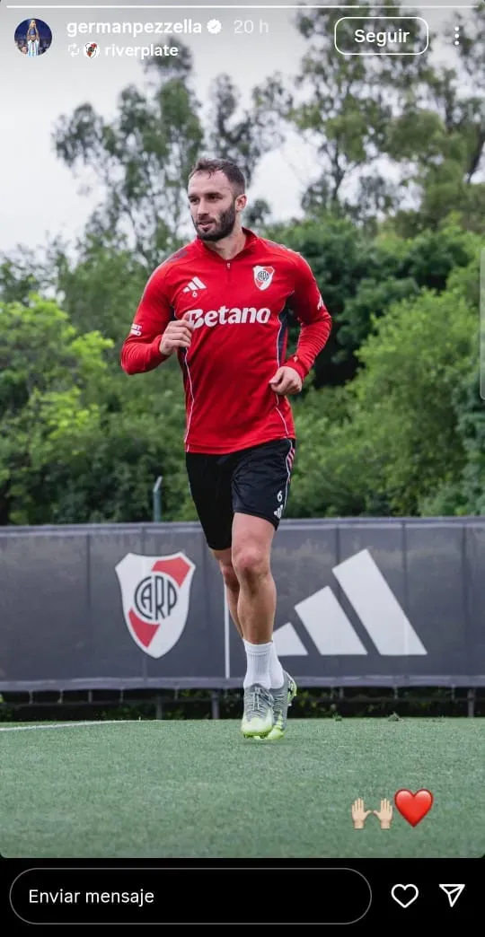 La historia que reposteó Pezzella.