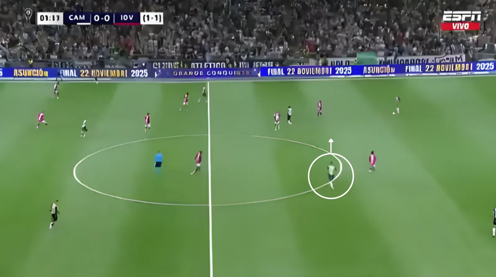 Movimientos de Fausto Vera cuando su equipo tiene la pelota en salida.