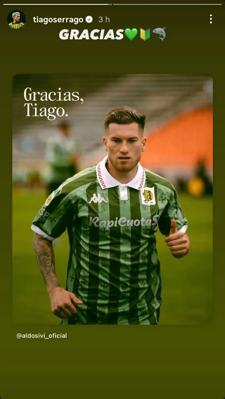 La historia de Serrago tras su salida de Aldosivi.