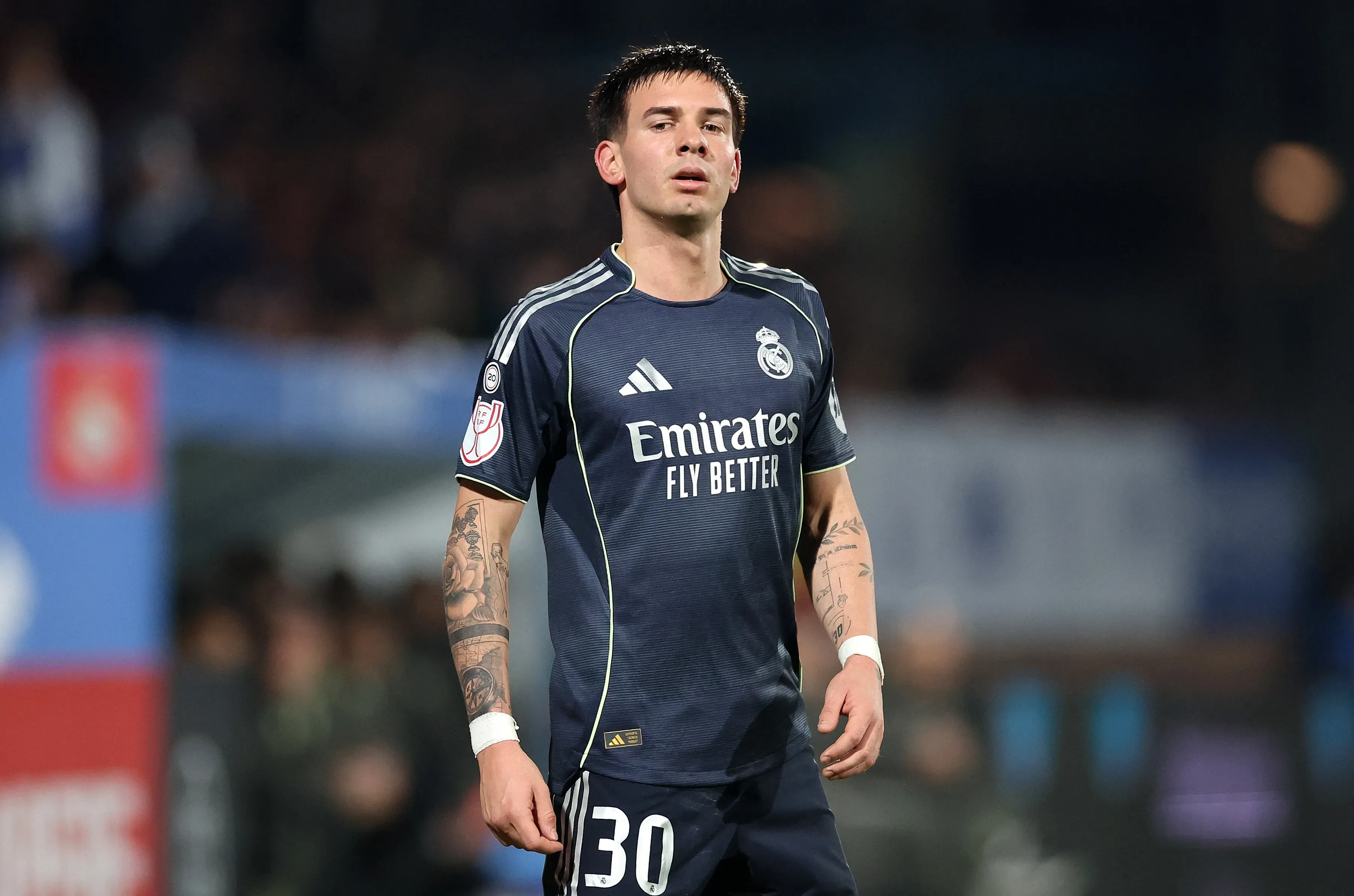 Mastantuono solo participó en dos de los últimos 11 partidos de Real Madrid. (Getty Images)