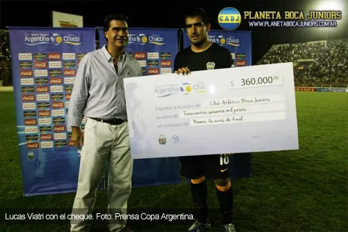 Lucas Viatri - Cheque Copa Argentina