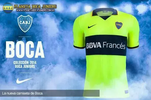nueva camiseta boca fluo boca