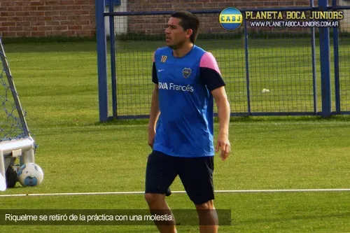 riquelme practica molestia boca