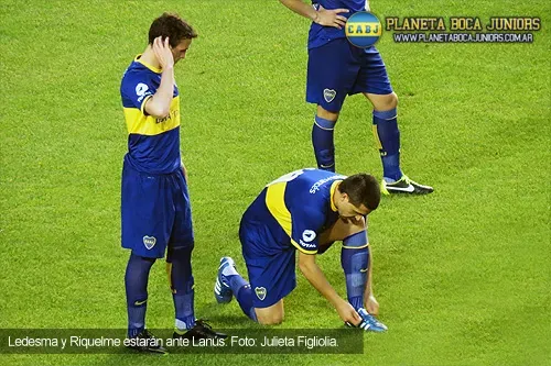 Pablo-Ledesma-Juan-Roman-Riquelme-Boca-Lanus-Concentrados