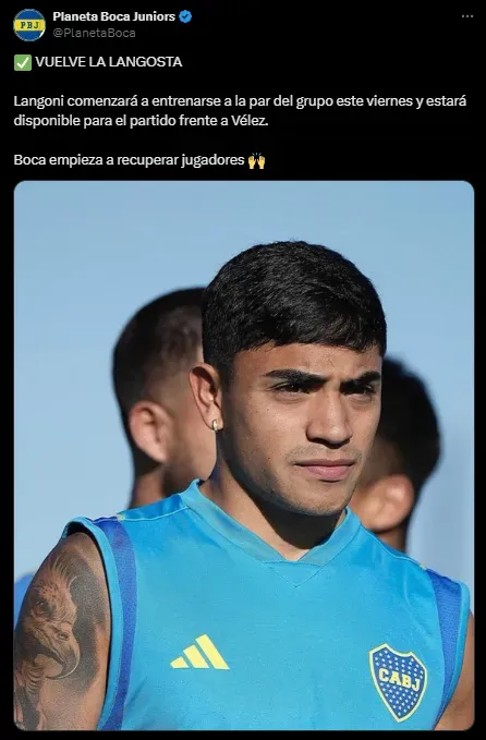 Langoni estará a la par.