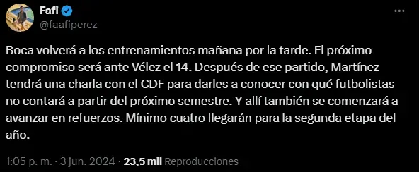 Diego Martínez y su decisión. (Captura)