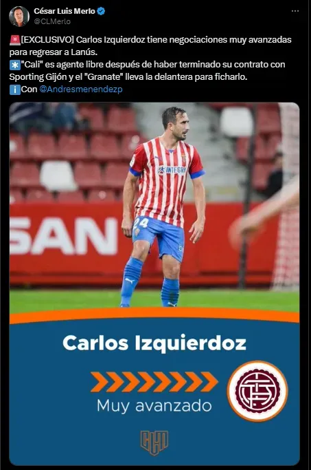 Izquierdoz, cerca de jugar en Lanús. (Captura)